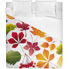 Beautiful Autumn Leaves Vector Duvet Cover (california King Size) by Nexatart