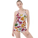 Beautiful Autumn Leaves Vector Boyleg Tankini Set  View1