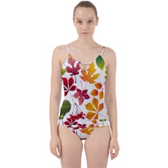 Beautiful Autumn Leaves Vector Cut Out Top Tankini Set by Nexatart