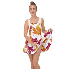 Beautiful Autumn Leaves Vector Inside Out Dress