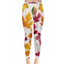 Beautiful Autumn Leaves Vector Inside Out Leggings View1