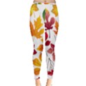 Beautiful Autumn Leaves Vector Inside Out Leggings View3