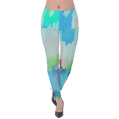 Abstract Background Velvet Leggings