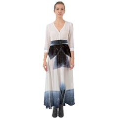 Portrait Panther Button Up Boho Maxi Dress by Modern2018