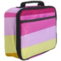 Red Orange Yellow Pink Sunny Color Combo Striped Pattern Stripes Full Print Lunch Bag View3