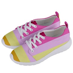 Red Orange Yellow Pink Sunny Color Combo Striped Pattern Stripes Women s Lightweight Sports Shoes