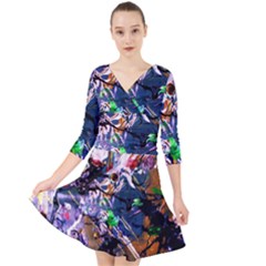 Jealousy   Battle Of Insects 6 Quarter Sleeve Front Wrap Dress by bestdesignintheworld