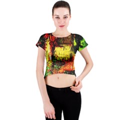 St Barbara Resort Crew Neck Crop Top by bestdesignintheworld