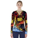 St Barbara Resort V-Neck Long Sleeve Top View1