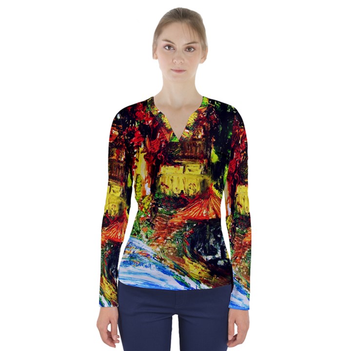 St Barbara Resort V-Neck Long Sleeve Top