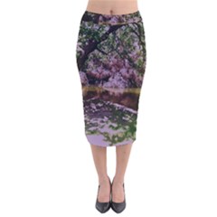 Old Tree 6 Velvet Midi Pencil Skirt by bestdesignintheworld