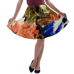 Painting And Letters A-line Skater Skirt by bestdesignintheworld