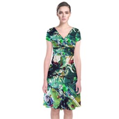 Jealousy   Battle Of Insects 4 Short Sleeve Front Wrap Dress by bestdesignintheworld