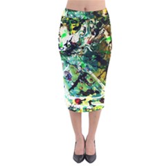 Jealousy   Battle Of Insects 4 Velvet Midi Pencil Skirt by bestdesignintheworld