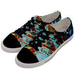 Two Hearts   One Beat 4 Men s Low Top Canvas Sneakers by bestdesignintheworld