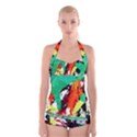 Tulips First Sprouts 7 Boyleg Halter Swimsuit  View1