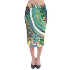 Matters Most 3 Velvet Midi Pencil Skirt