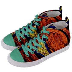 Cryptography Of The Planet 9 Women s Mid-top Canvas Sneakers by bestdesignintheworld