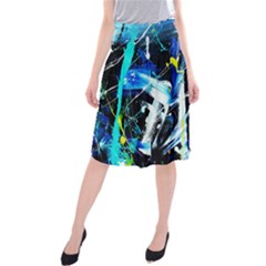 My Brain Reflecrion 1/1 Midi Beach Skirt by bestdesignintheworld