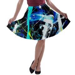 My Brain Reflecrion 1/1 A-line Skater Skirt by bestdesignintheworld