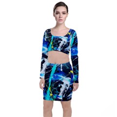 My Brain Reflecrion 1/1 Long Sleeve Crop Top & Bodycon Skirt Set by bestdesignintheworld