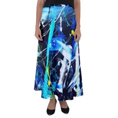 My Brain Reflecrion 1/1 Flared Maxi Skirt by bestdesignintheworld