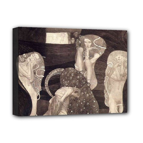 Jurisprudence - Gustav Klimt Deluxe Canvas 16  X 12   by Valentinaart