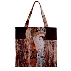 The Three Ages Of Woman- Gustav Klimt Zipper Grocery Tote Bag by Valentinaart