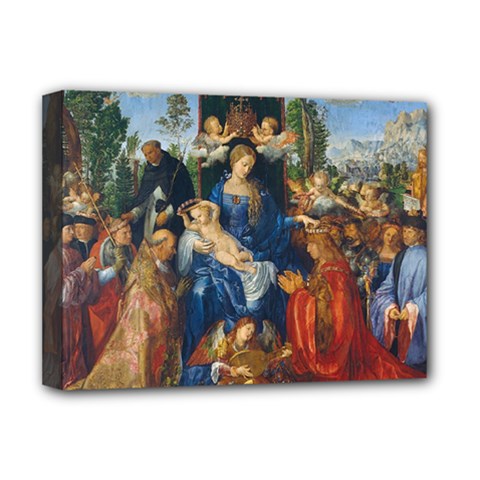 Feast Of The Rosary - Albrecht Dürer Deluxe Canvas 16  X 12   by Valentinaart