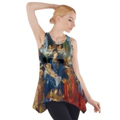 Feast Of The Rosary - Albrecht Dürer Side Drop Tank Tunic by Valentinaart