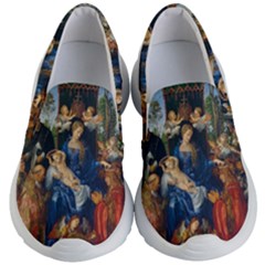 Feast Of The Rosary - Albrecht Dürer Kid s Lightweight Slip Ons by Valentinaart