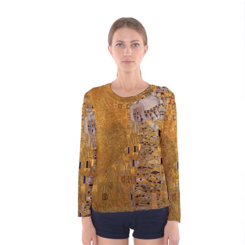 Adele Bloch-bauer I - Gustav Klimt Women s Long Sleeve Tee by Valentinaart