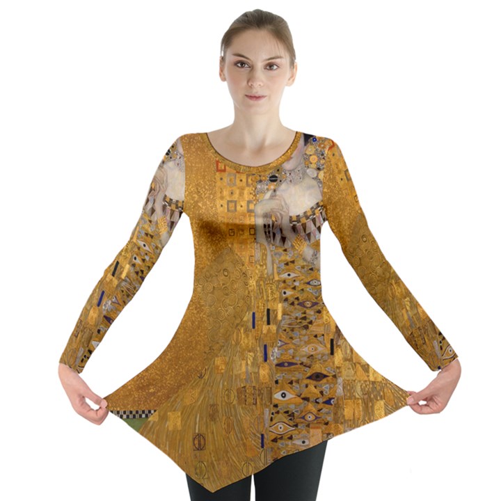 Adele Bloch-Bauer I - Gustav Klimt Long Sleeve Tunic 