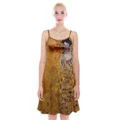 Adele Bloch-bauer I - Gustav Klimt Spaghetti Strap Velvet Dress by Valentinaart