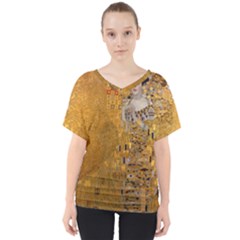 Adele Bloch-bauer I - Gustav Klimt V-neck Dolman Drape Top by Valentinaart