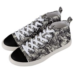 Four Horsemen Of The Apocalypse - Albrecht Dürer Men s Mid-top Canvas Sneakers by Valentinaart