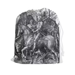 Death And The Devil - Albrecht Dürer Drawstring Pouches (xxl) by Valentinaart