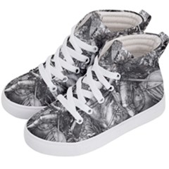 Death And The Devil - Albrecht Dürer Kid s Hi-top Skate Sneakers by Valentinaart