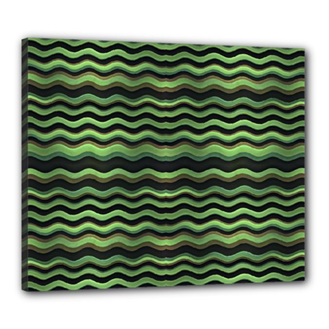 Modern Wavy Stripes Pattern Canvas 24  X 20  by dflcprints