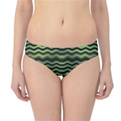 Modern Wavy Stripes Pattern Hipster Bikini Bottoms by dflcprints