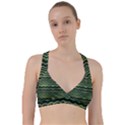 Modern Wavy Stripes Pattern Sweetheart Sports Bra View1