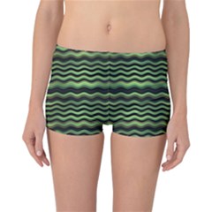 Modern Wavy Stripes Pattern Reversible Boyleg Bikini Bottoms by dflcprints