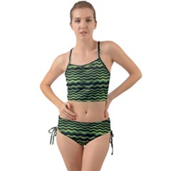 Modern Wavy Stripes Pattern Mini Tank Bikini Set by dflcprints