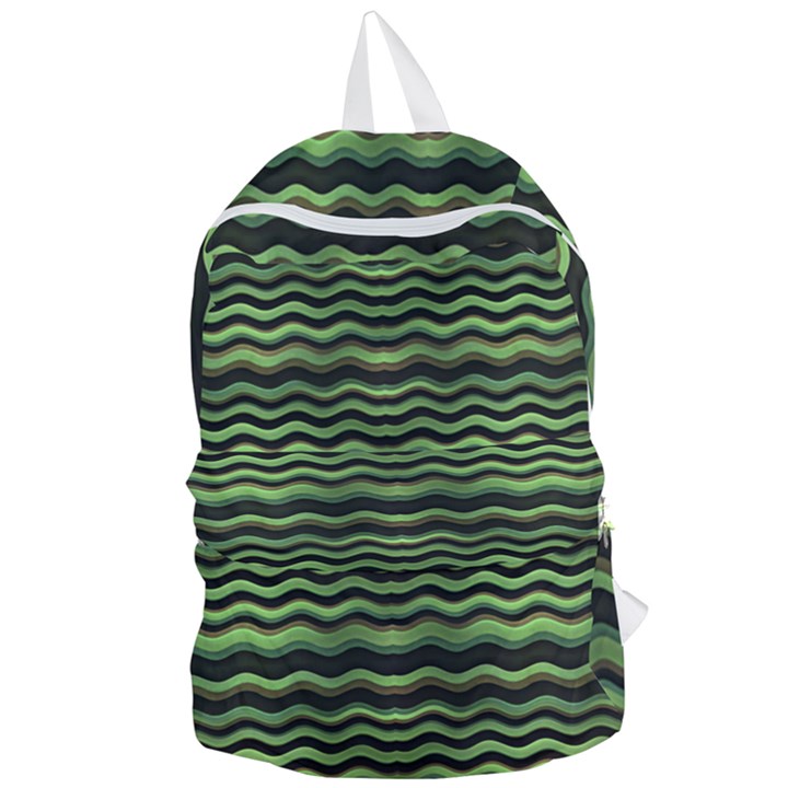 Modern Wavy Stripes Pattern Foldable Lightweight Backpack