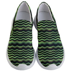 Modern Wavy Stripes Pattern Women s Lightweight Slip Ons by dflcprints