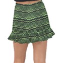 Modern Wavy Stripes Pattern Fishtail Mini Chiffon Skirt View2