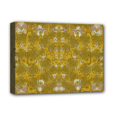 Golden Stars In Modern Renaissance Style Deluxe Canvas 16  X 12   by pepitasart