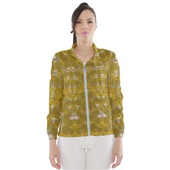 Golden Stars In Modern Renaissance Style Wind Breaker (women) by pepitasart