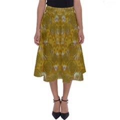 Golden Stars In Modern Renaissance Style Perfect Length Midi Skirt by pepitasart