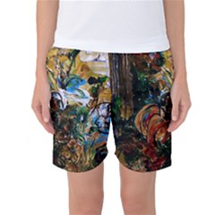 Flowers And Mirror Women s Basketball Shorts by bestdesignintheworld